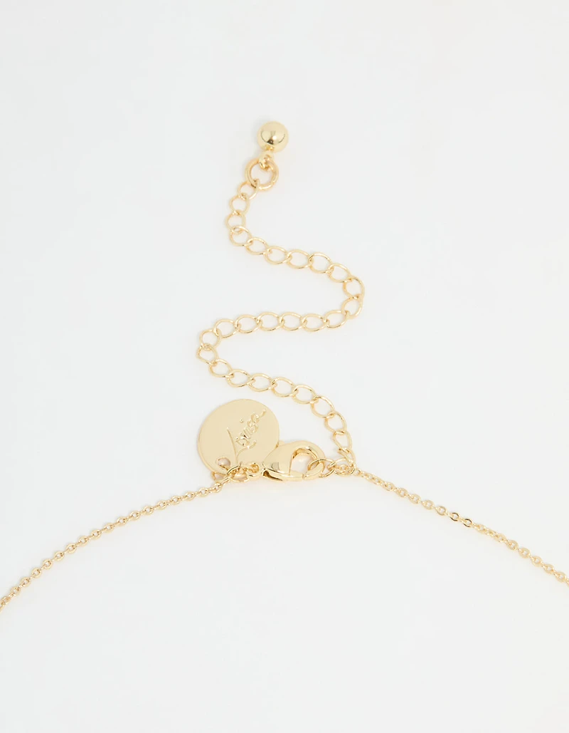 Collier attrape-rêves plaqué or