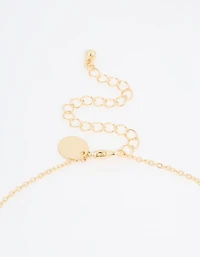 Gold Plated Cubic Zirconia Butterfly Y-Necklace
