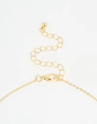 Gold Plated Diamante Butterfly Dainty Charm Necklace