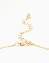 Gold Plated Cubic Zirconia Flower Necklace