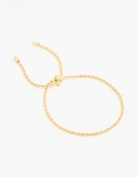 Gold Plated Simple Rope Toggle Bracelet