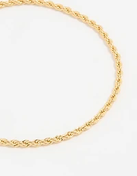 Gold Plated Simple Rope Toggle Bracelet