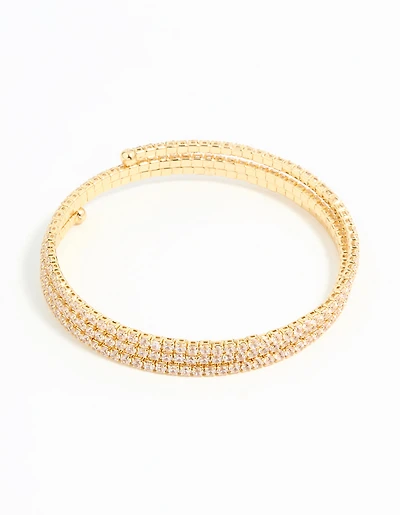 Gold Plated Cupchain Wrap Bracelet
