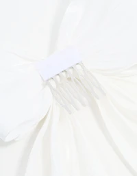 Cream Bow Layered Clip