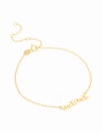 Gold Plated Sterling Silver Mama Toggle Bracelet