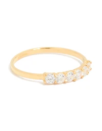 Gold Plated Sterling Silver Cubic Zirconia Ring