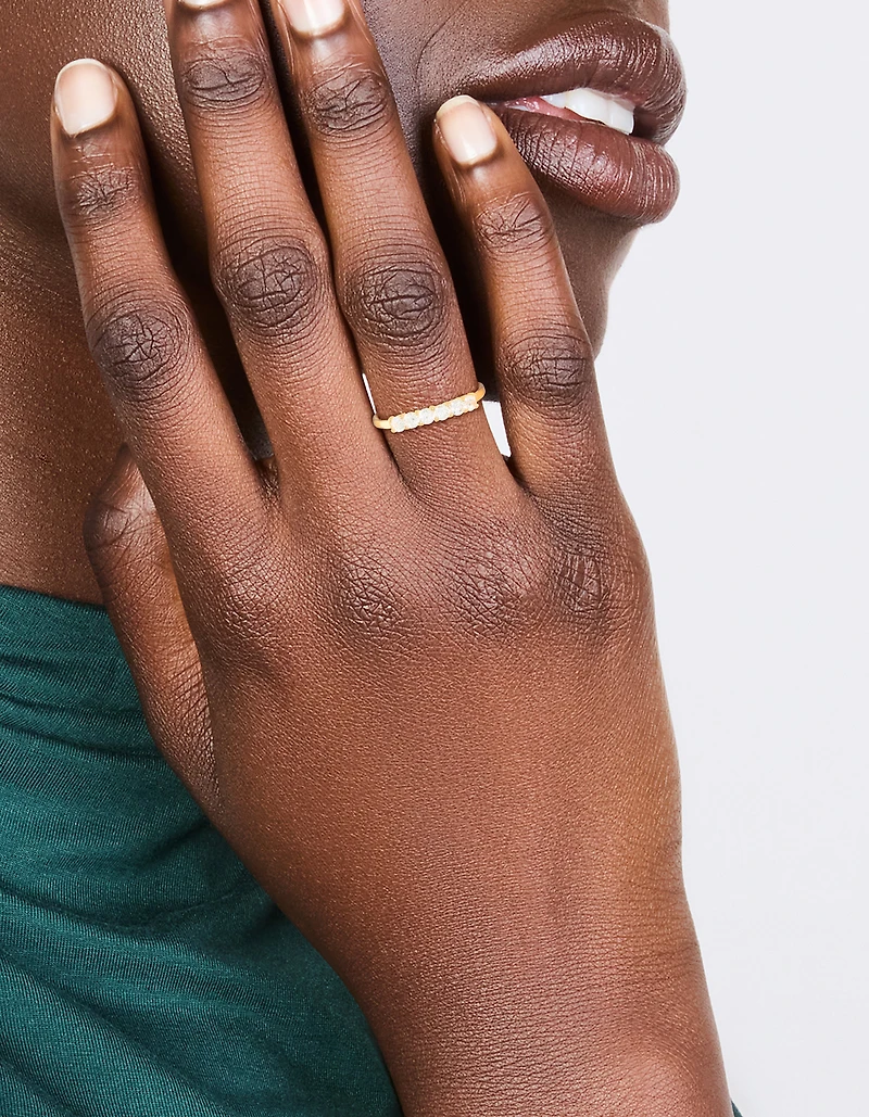 Gold Plated Sterling Silver Cubic Zirconia Ring
