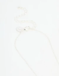 Kids Silver Ombre Diamante Heart BFF Pendant Necklace Set