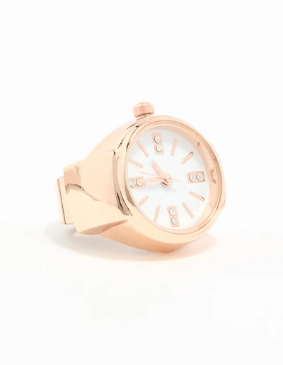Rose Gold Statement Watch Ring
