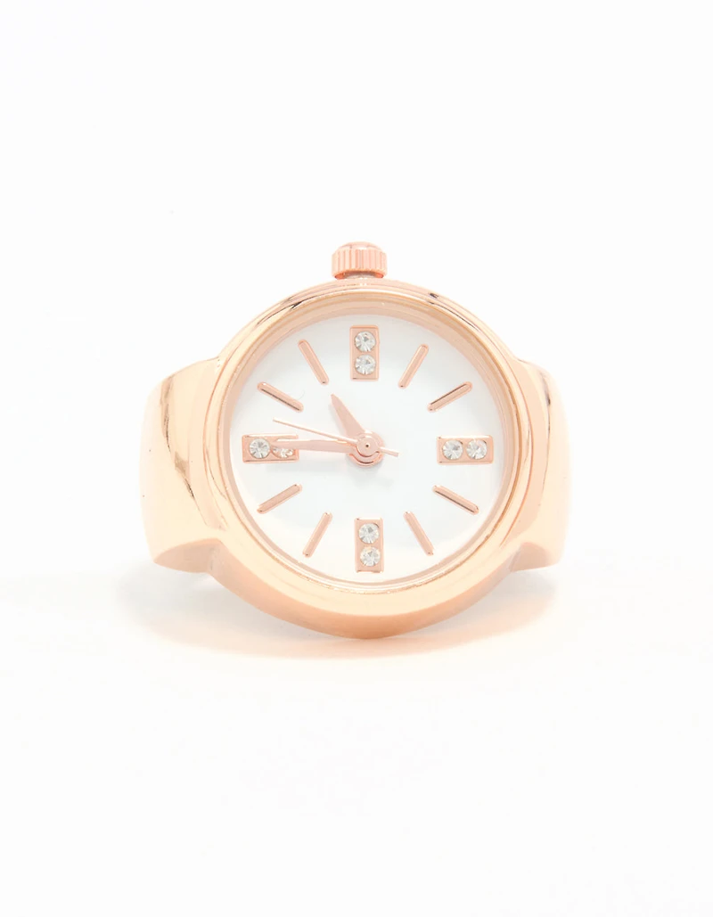 Rose Gold Statement Watch Ring
