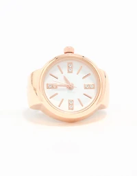Rose Gold Statement Watch Ring