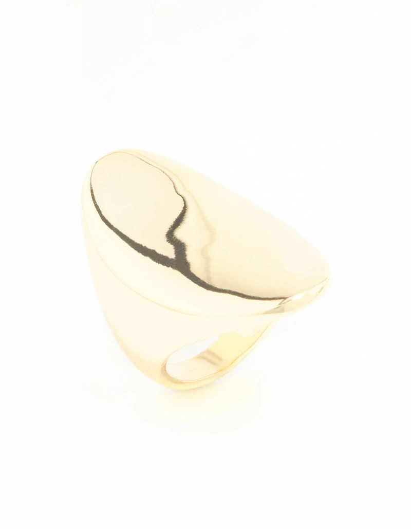 Gold Plated Large Oval Ring
