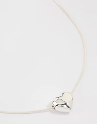 Silver Plated Heart Pendant Necklace