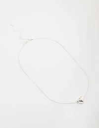 Silver Plated Heart Pendant Necklace