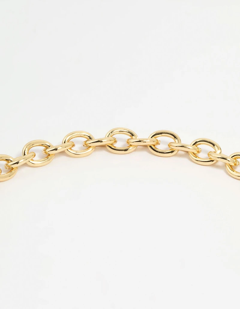 Gold Plated Heart T&O Necklace