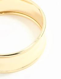 Gold Plated Smooth Thin Wrist Cuff