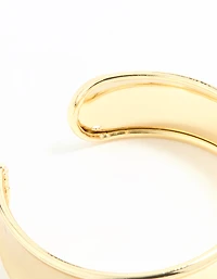 Gold Plated Smooth Thin Wrist Cuff