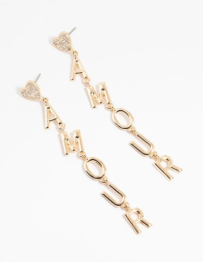 Boucles d’oreilles pendantes Gold Armor
