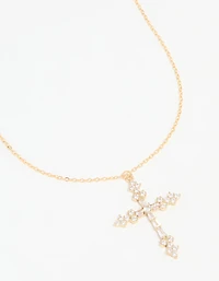 Gold Plated Cross Pendant Necklace