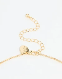 Gold Plated Rectangular Locket Pendant Necklace