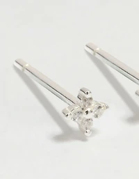 Sterling Silver Baby Flower Stud Earrings