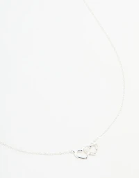 Sterling Silver Heart Link Necklace