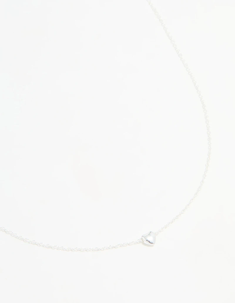 Sterling Silver Heart Pendant Necklace