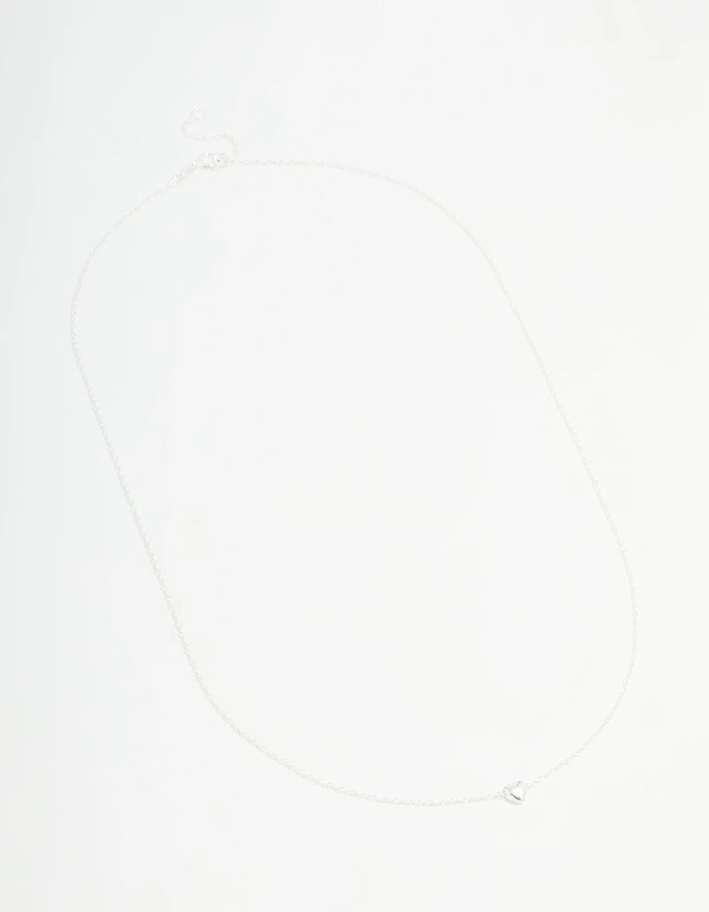 Sterling Silver Heart Pendant Necklace