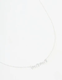 Sterling Silver Mama Pendant Necklace