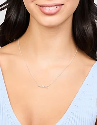 Sterling Silver Mama Pendant Necklace