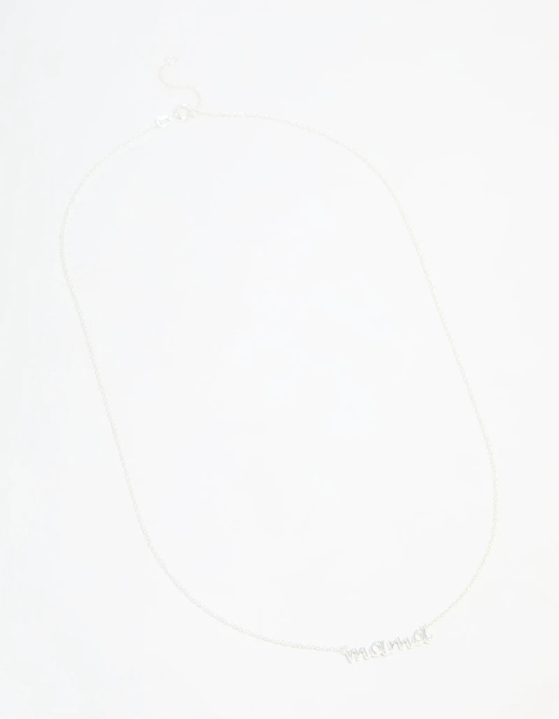Sterling Silver Mama Pendant Necklace
