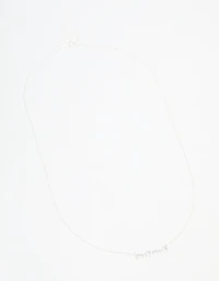 Sterling Silver Mama Pendant Necklace