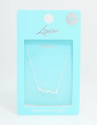 Sterling Silver Mama Pendant Necklace