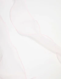 Pink Organza Fabric Curl Bow Hair Clip