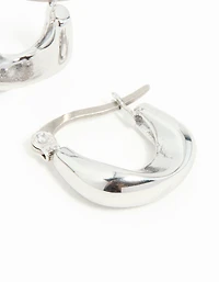 Waterproof Gold Plated Stainless Steel Organic Twisted Hoop Earrings