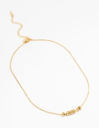 Collier Rondell en acier inoxydable plaqué or imperméable