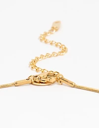 Collier Rondell en acier inoxydable plaqué or imperméable