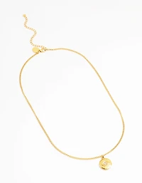 Waterproof Gold Plated Stainless Steel Cubic Zirconia Evil Eye Pendant Necklace