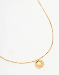 Waterproof Gold Plated Stainless Steel Bold Pendant Necklace