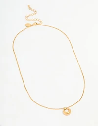 Waterproof Gold Plated Stainless Steel Bold Pendant Necklace