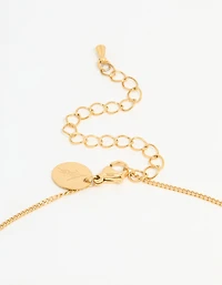 Waterproof Gold Plated Stainless Steel Bold Pendant Necklace