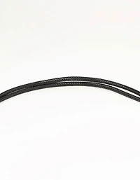 Black Cord & Gold Tassel Necklace