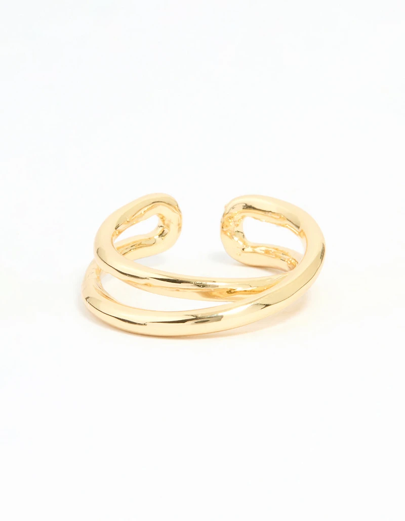 Gold Plated Open Band Ring