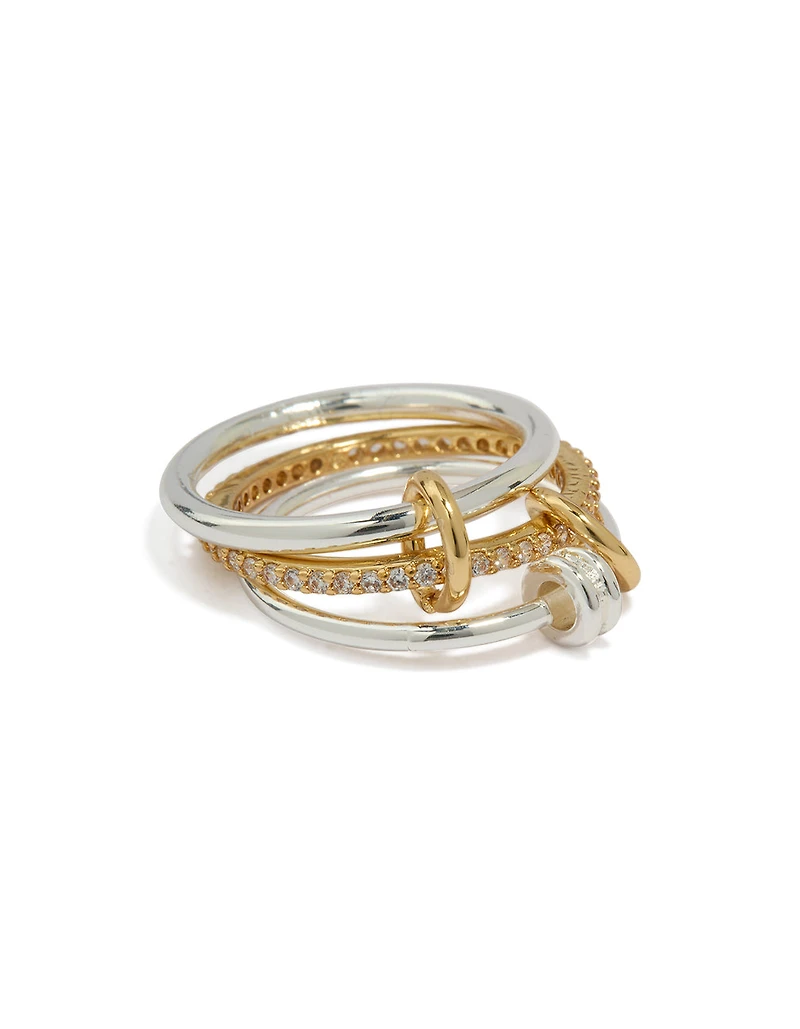 Gold & Silver Plated Rondell Stacked Ring