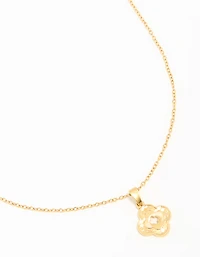 Waterproof Gold Plated Stainless Steel Petal Pendant Necklace