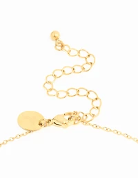 Waterproof Gold Plated Stainless Steel Petal Pendant Necklace