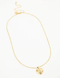 Waterproof Gold Plated Stainless Steel Snake Heart Necklace