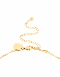 Waterproof Gold Plated Stainless Steel Star & Shell Layered Necklace