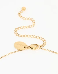 Waterproof Gold Plated Stainless Steel Cubic Zirconia Dainty Layered Necklace