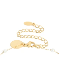 Collier en Y imperméable en acier inoxydable plaqué or